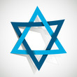star of david made of paper cut out