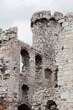 Medieval stone castle ruins, illustration