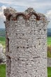 Medieval stone castle ruins, illustration
