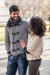 Happy Young Couple Outside, Valentine's Day