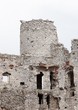 Medieval stone castle ruins, illustration