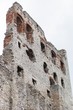 Medieval stone castle ruins, illustration