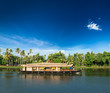 Houseboat on Kerala backwaters, India
