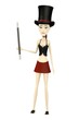 3d render of cartoon character as magician