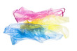 plastic bags garbage, clipping path included