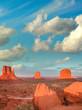 Wonderful view of famous Buttes of Monument Valley at sunset, Ut