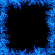 Photo: large blue flame isolated on black large blue flame isolated on black