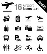 Basic - Airport and Travel icons