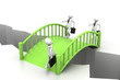 Bridge crisis. (Business concept).
