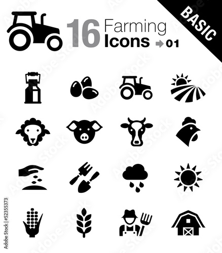 Vector: Basic - Agriculture and Farming icons Basic - Agriculture and Farming icons