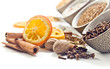spices with dried oranges