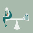 Equal Weighted: Businessman and Money.