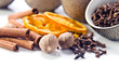 spices with dried oranges