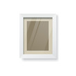 Modern white frame and glass empty, vector