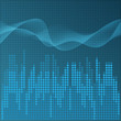 Digital blue equalizer background