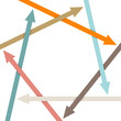 Vector: Arrows Background Retro Arrows Background Retro