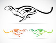 Vector image of an dog tiger (cheetah) on white background