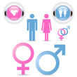 Man and woman symbol set relationship
