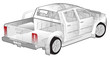 Vector: Pickup ifographics cutaway Pickup ifographics cutaway