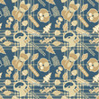 Cute forest animals - vector seamless pattern