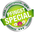 Button Banner "Pfingstspecial" grün/silber
