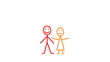 Animation of drawing family - father, mother and children