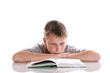 boy reading a book