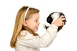Photo: Girl with baby cat Girl with baby cat
