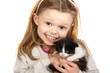 Photo: Girl with baby cat Girl with baby cat