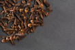 Cloves spice macro closeup on black