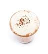 Iced blended frappe coffee on white background