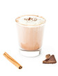 Iced blended frappe coffee on white background