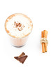 Iced blended frappe coffee on white background