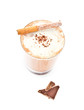 Iced blended frappe coffee isolated on white background