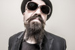 long beard and mustache hipster