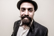 long beard and mustache hipster