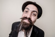 long beard and mustache hipster