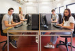 Photo: Happy students in computer room Happy students in computer room