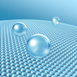 Illustration: Nano-Beschichtung - Nano-Struktur: 3D Illustration Nano-Beschichtung - Nano-Struktur: 3D Illustration