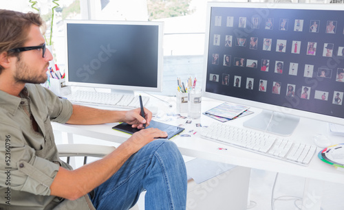 Photo: Photo editor using digitizer to edit Photo editor using digitizer to edit