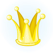 Illustration: Cartoon golden crown Cartoon golden crown