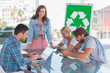 Foto: Team having meeting about eco policy Team having meeting about eco policy