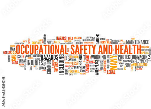 Vector: Occupational safety and health (tag cloud) Occupational safety and health (tag cloud)