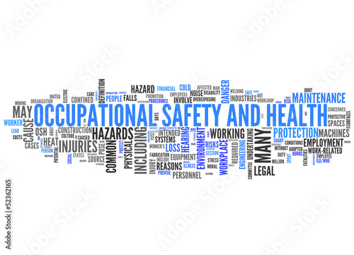 Vector: Occupational safety and health (tag cloud) Occupational safety and health (tag cloud)