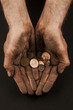 Dirty hands with coins 2