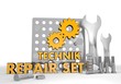 3d graphic of a regular folder sign on black technic background