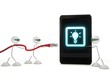 top secret icon on a smart phone with three robots