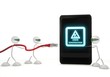 top secret icon on a smart phone with three robots