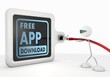 3d graphic of a personal id icon with futuristic 3d character