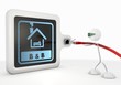 3d graphic of a personal id icon with futuristic 3d character